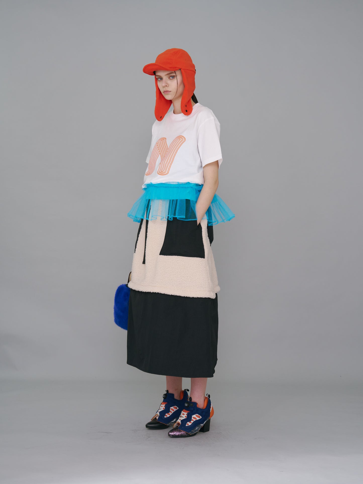 NON TOKYO / 2WAY BOA SKIRT (IVORY×BLACK)