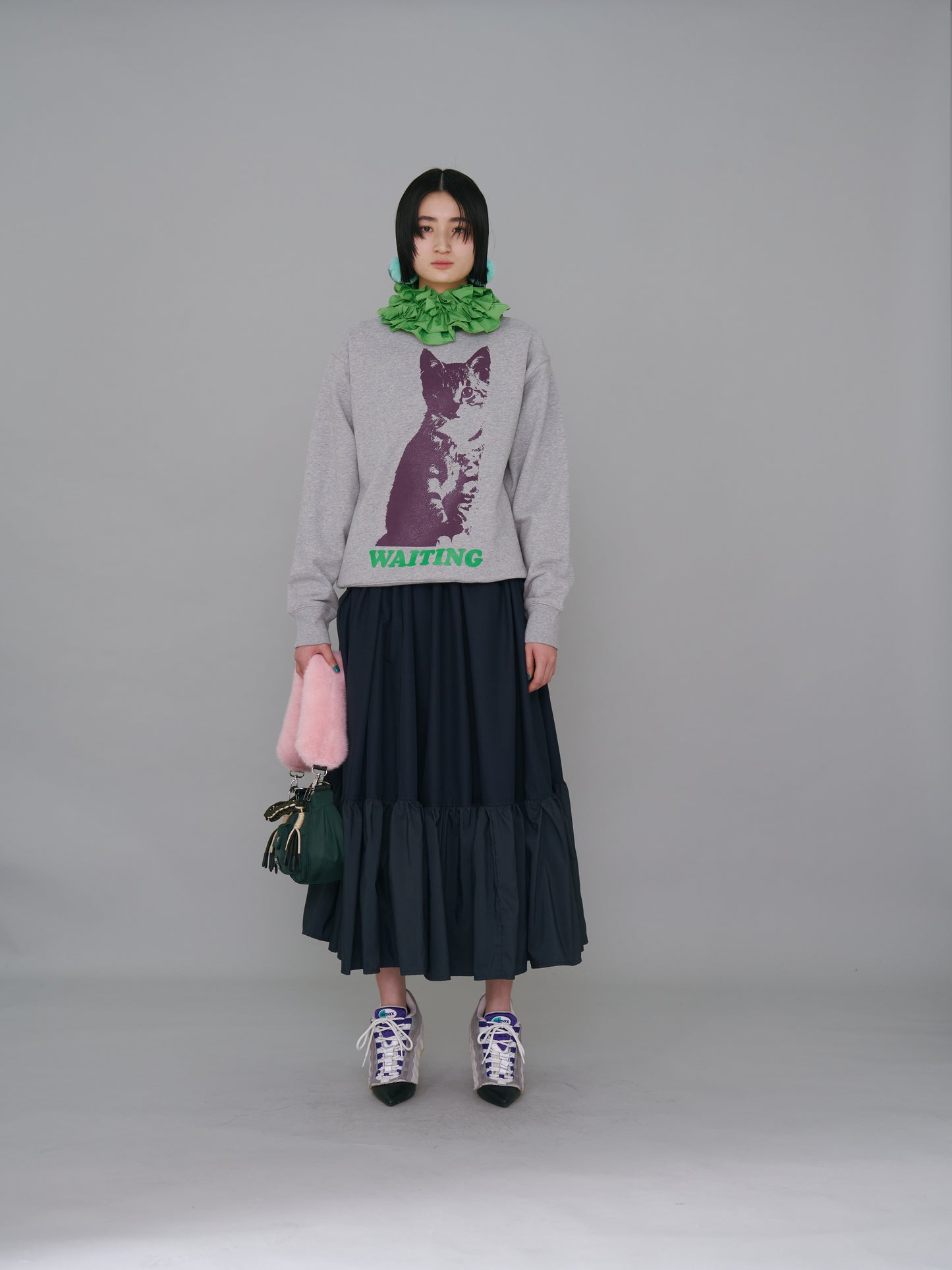 NON TOKYO / SWITCH GATHER SKIRT (NAVY)