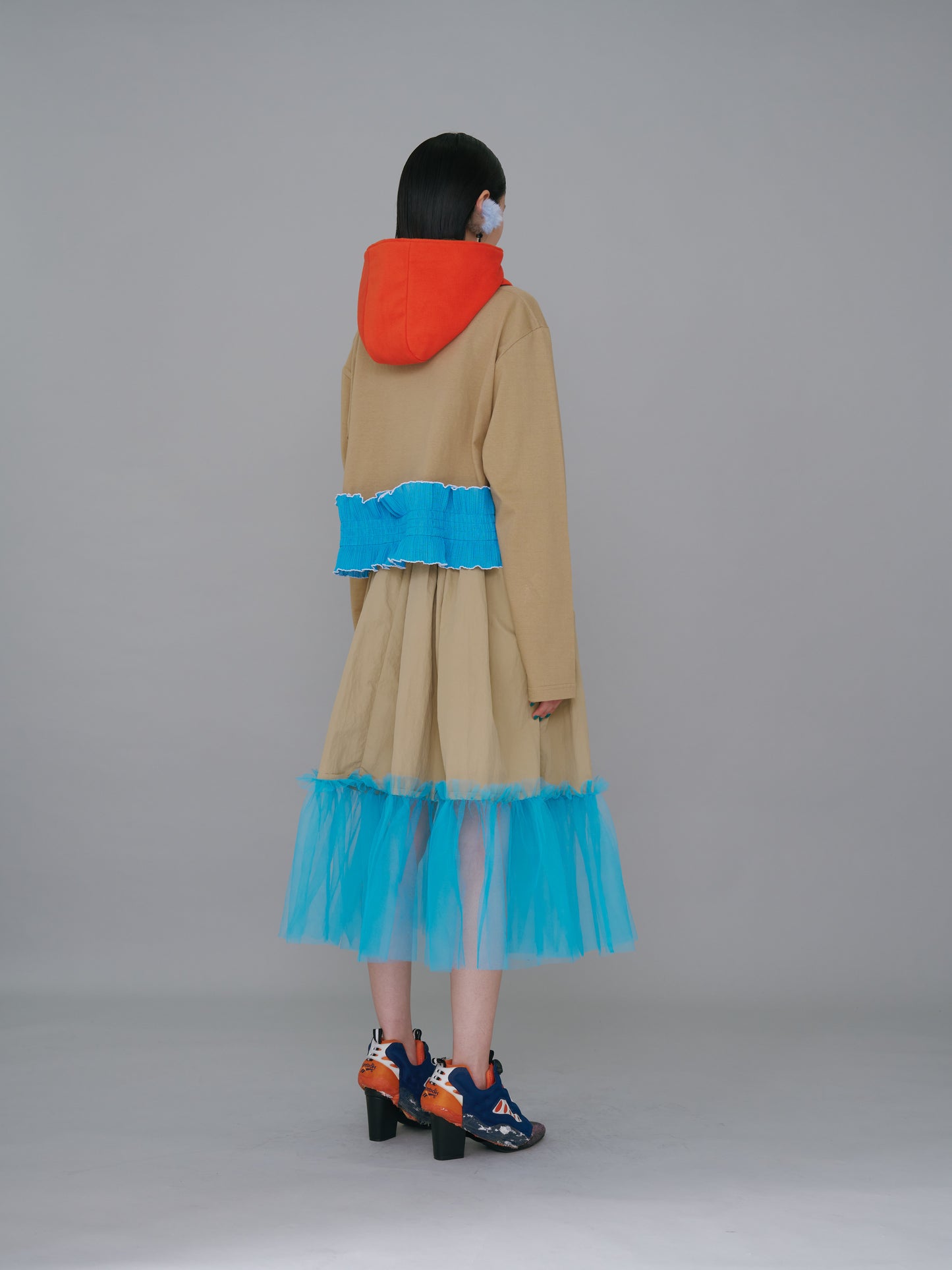 NON TOKYO / GATHER TULLE SKIRT (BEIGE×L.BLUE)