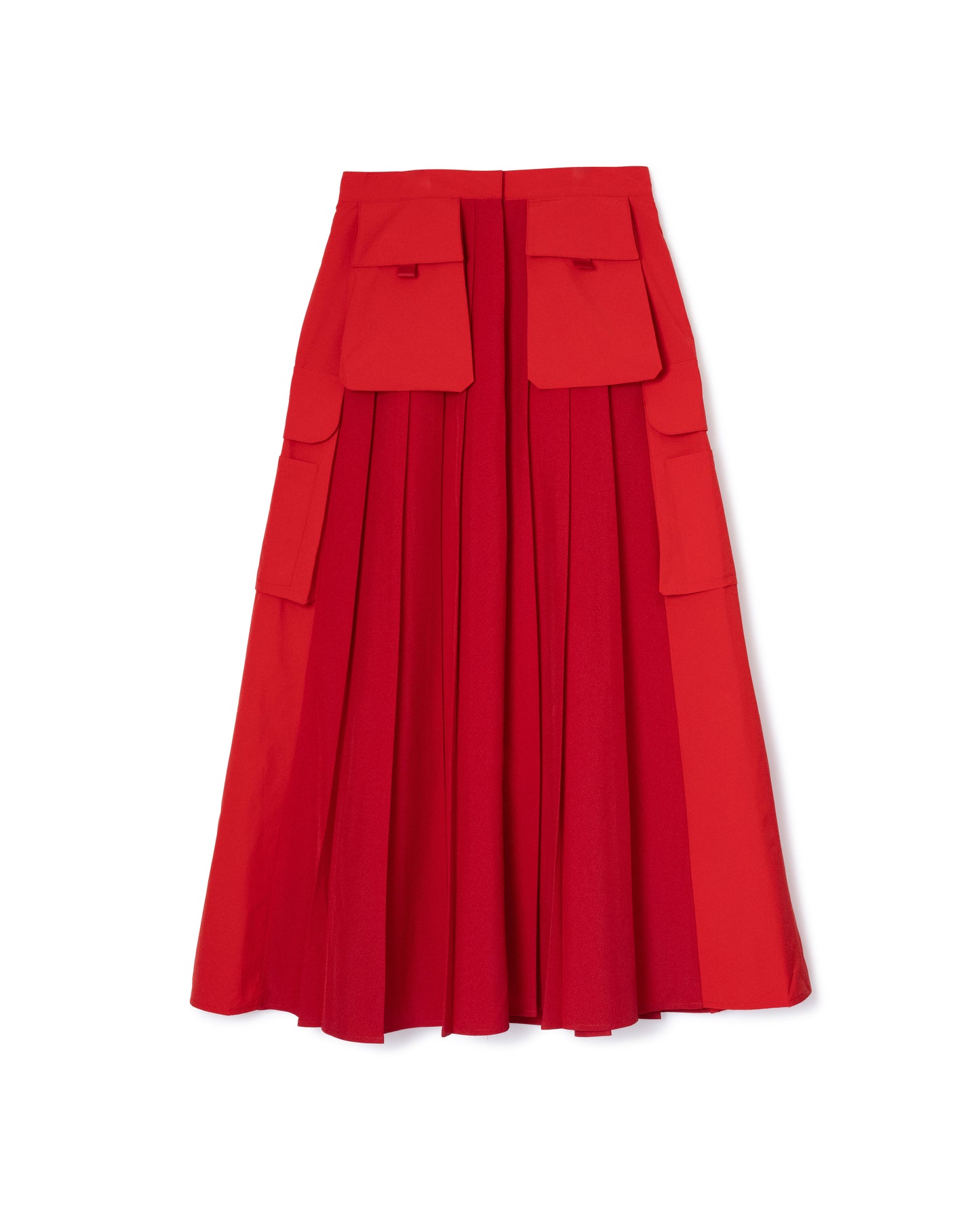 [PRE ORDER] 2WAY MULTIPOCKET PLEATS SKIRT (RED)