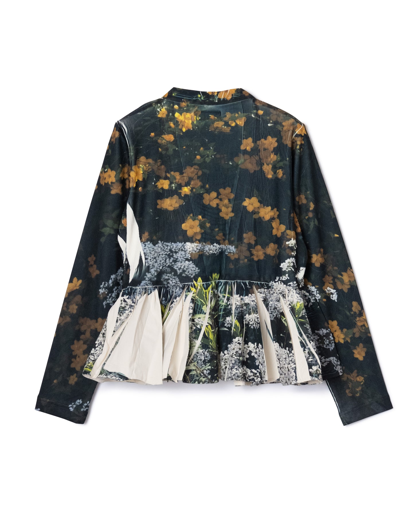 [PRE ORDER] DIRECT PRINT RIB GATHER CARDIGAN (FLOWER)