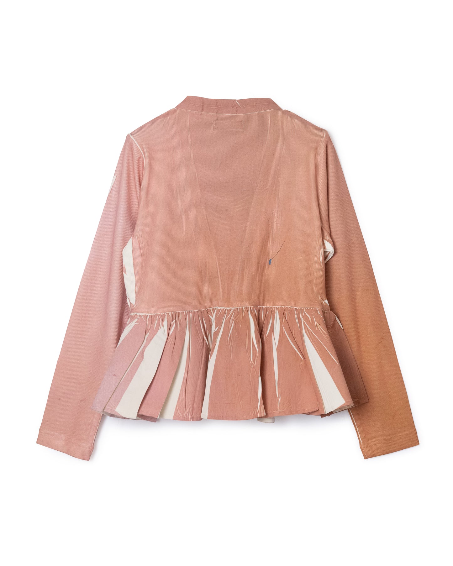 [PRE ORDER] DIRECT PRINT RIB GATHER CARDIGAN (PINK)