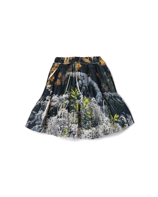 [PRE ORDER] DIRECT PRINT RIB GATHER MINI SKIRT (FLOWER)