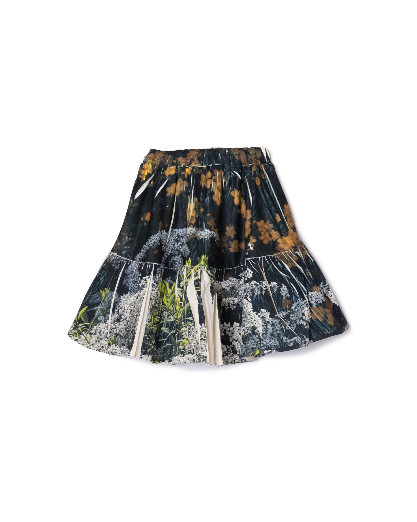 [PRE ORDER] DIRECT PRINT RIB GATHER MINI SKIRT (FLOWER)