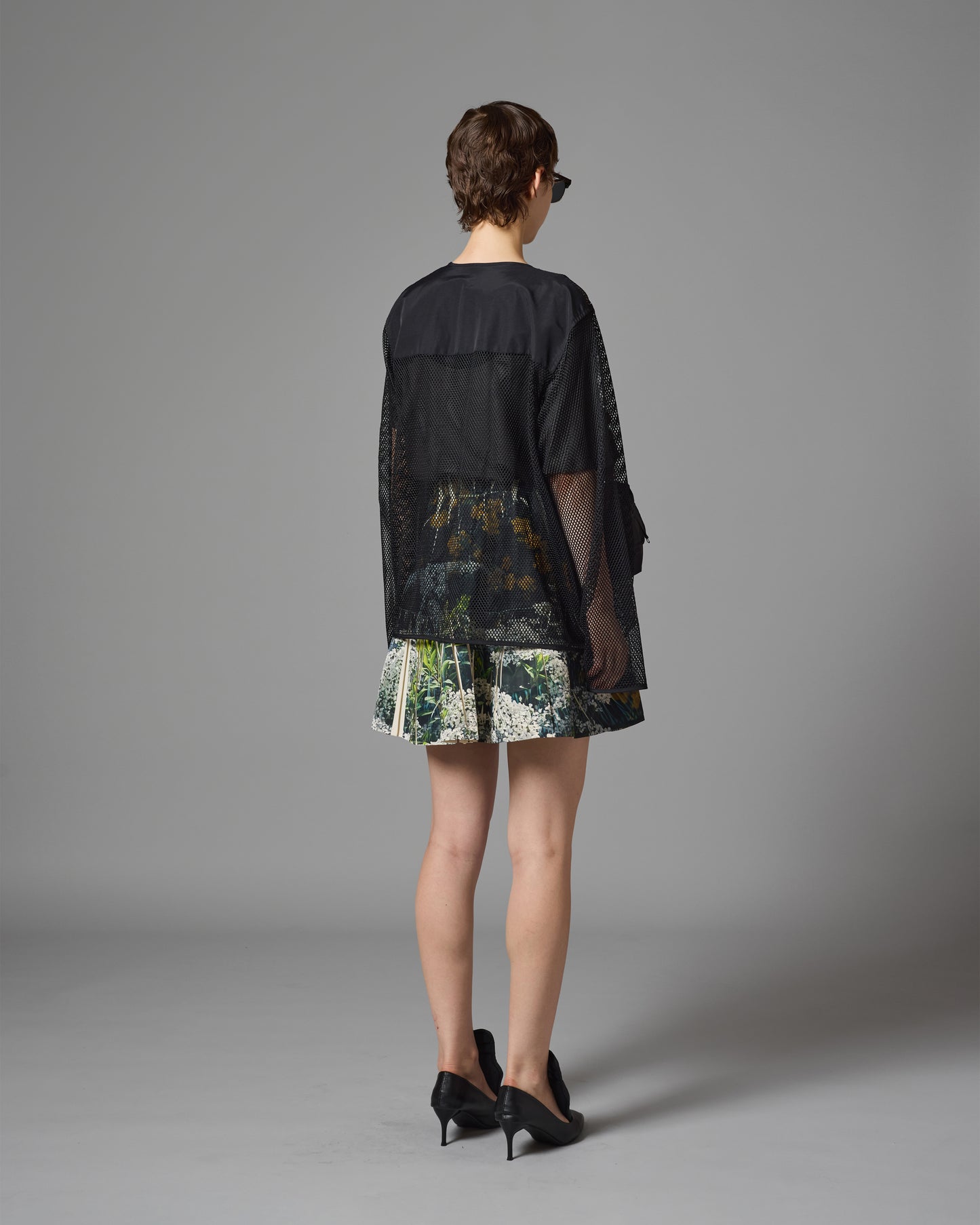 [PRE ORDER] DIRECT PRINT RIB GATHER MINI SKIRT (FLOWER)