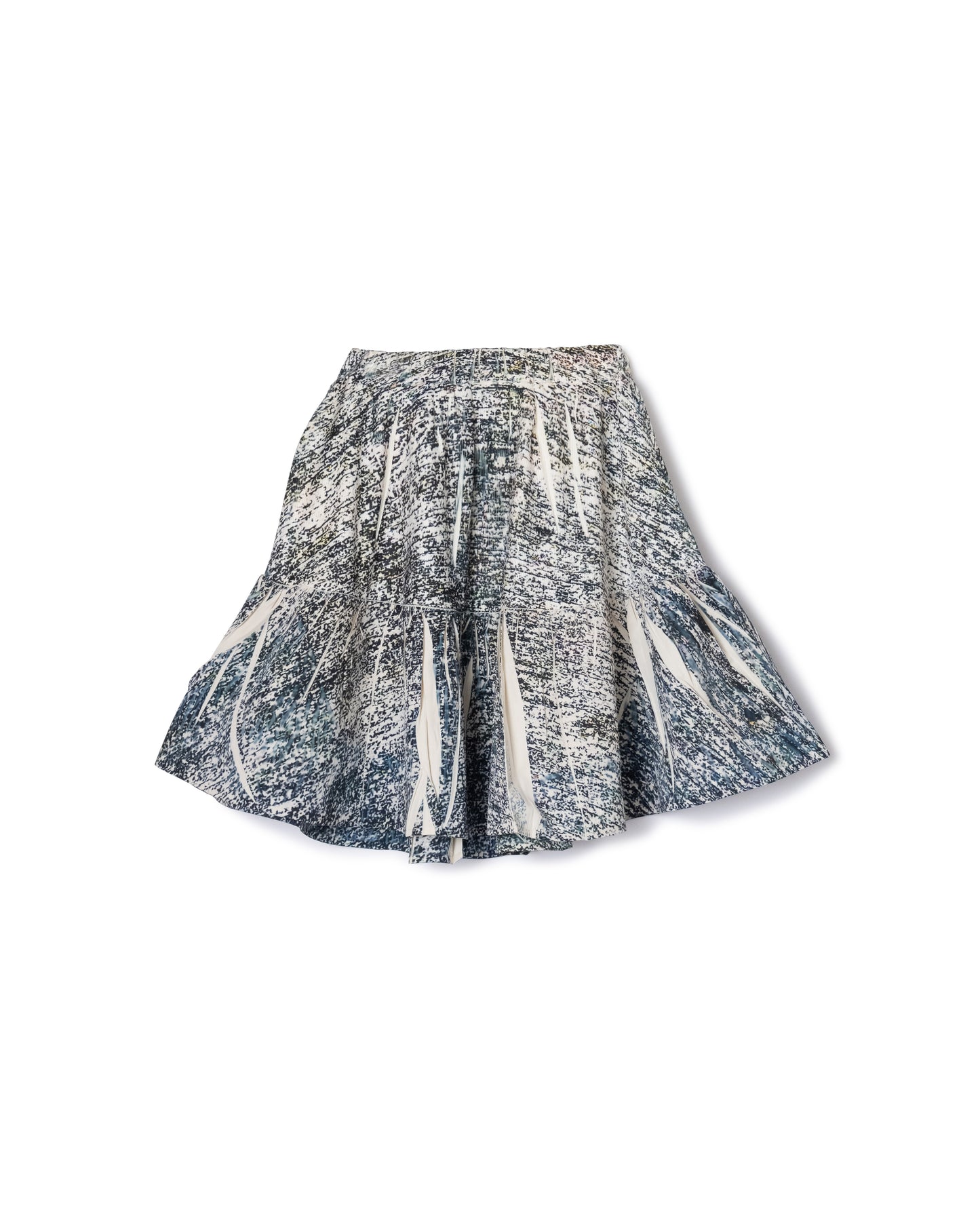 [PRE ORDER] DIRECT PRINT RIB GATHER MINI SKIRT (NOISE)