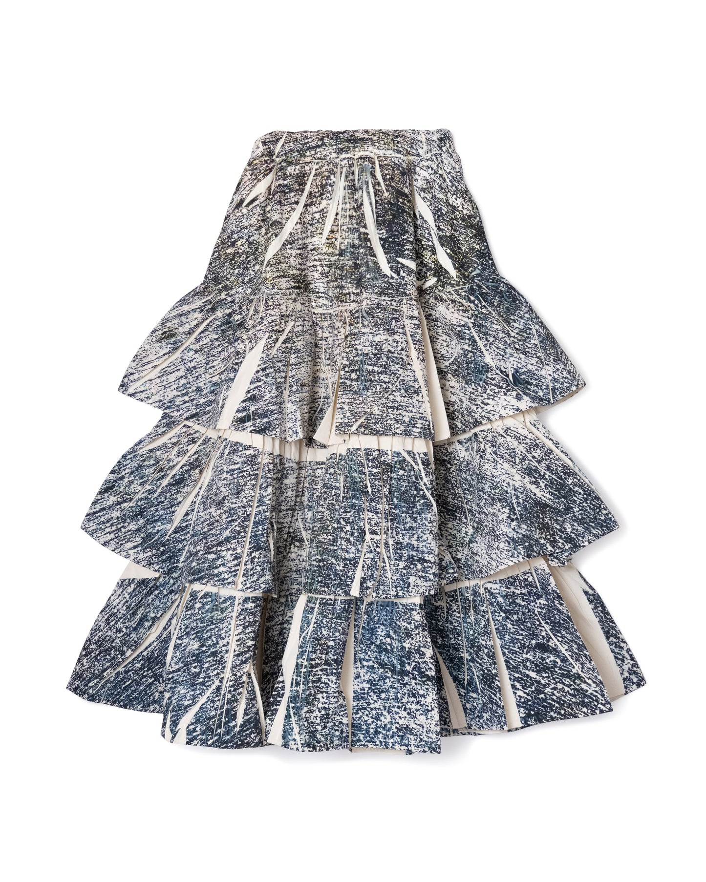 [PRE ORDER] DIRECT PRINT RIB GATHER LONG SKIRT (NOISE)