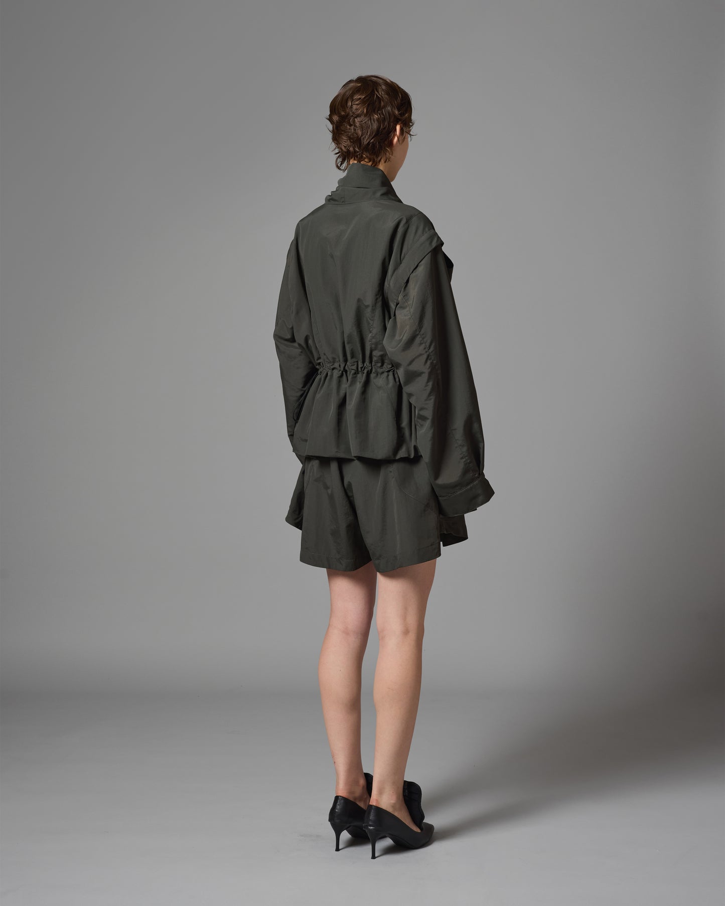 [PRE ORDER] 2WAY RIBBON WORK JACKET (GRAY)