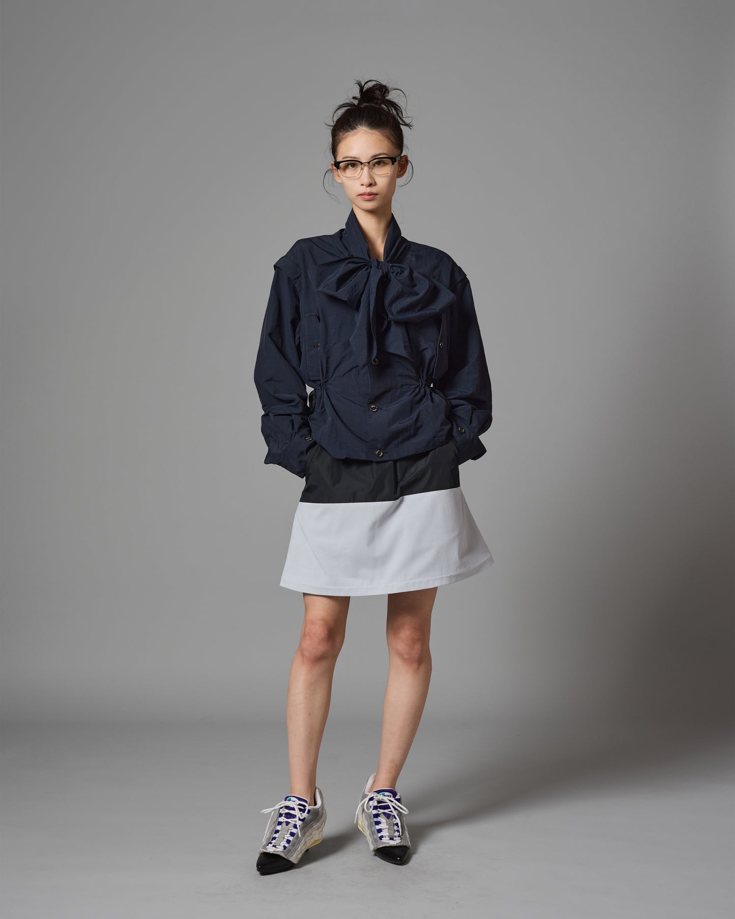 [PRE ORDER] 2WAY RIBBON WORK JACKET (NAVY)