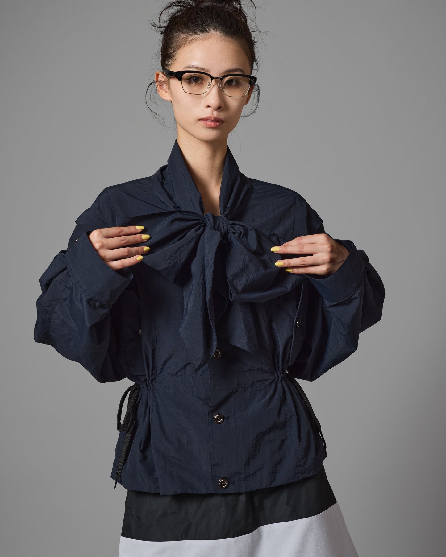 [PRE ORDER] 2WAY RIBBON WORK JACKET (NAVY)