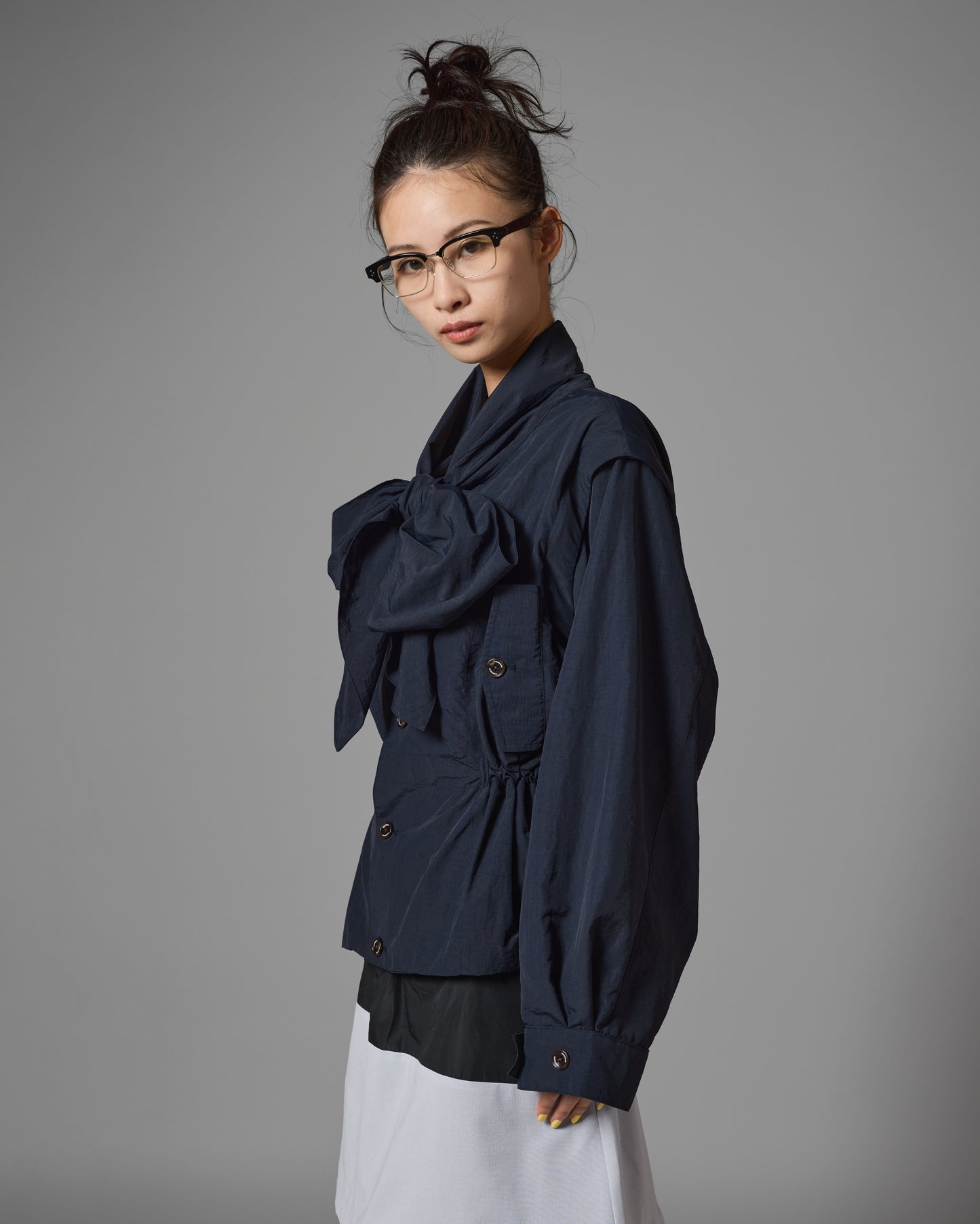 [PRE ORDER] 2WAY RIBBON WORK JACKET (NAVY)