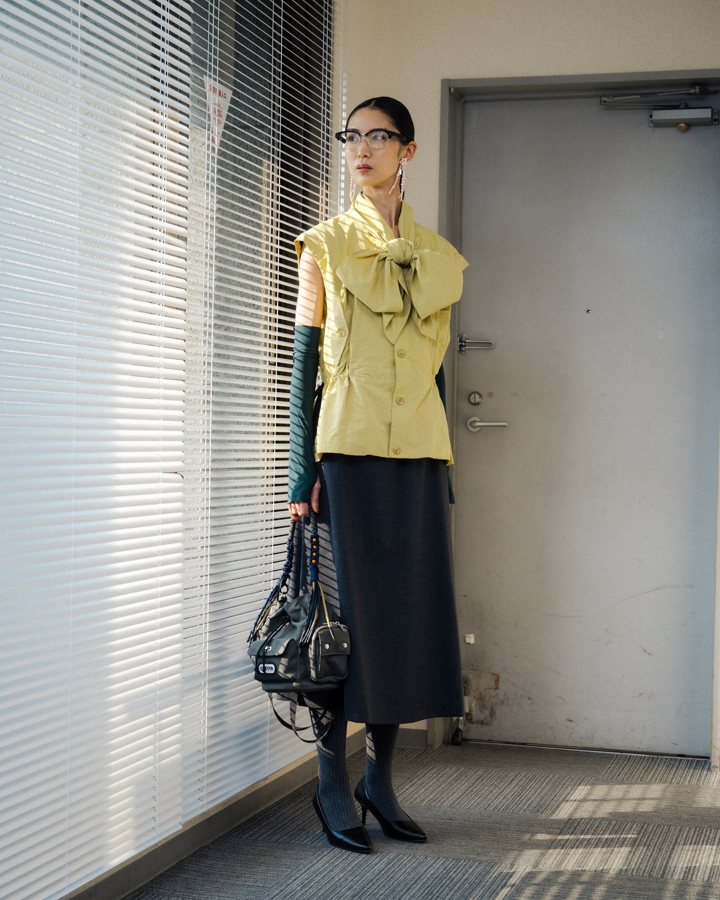 [PRE ORDER] 2WAY RIBBON WORK JACKET (YELLOW)