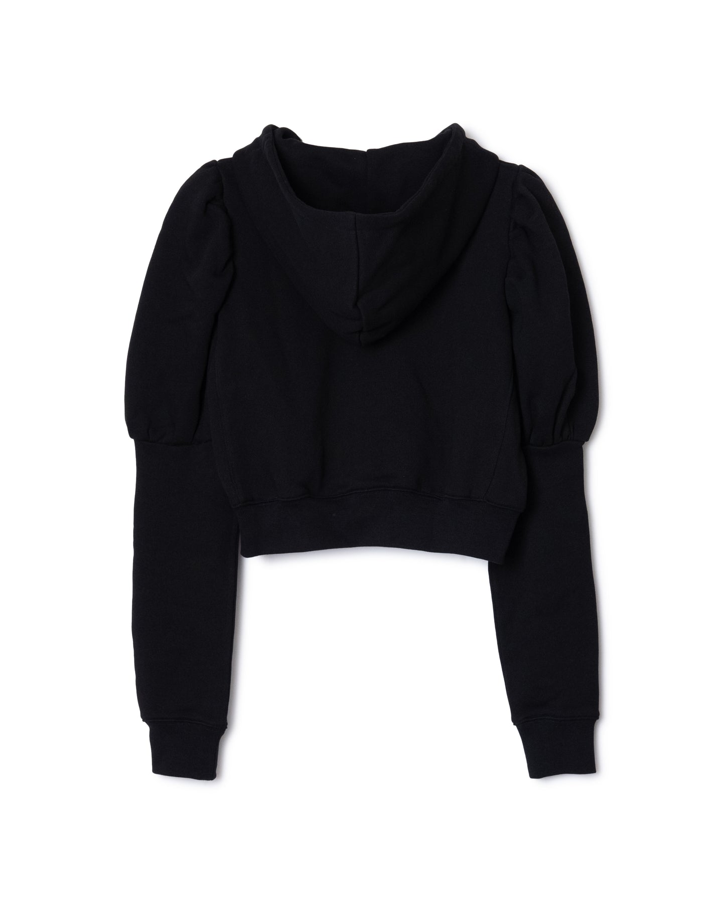 MESH POCKET PUFF SLEEVE PARKA (BLACK)