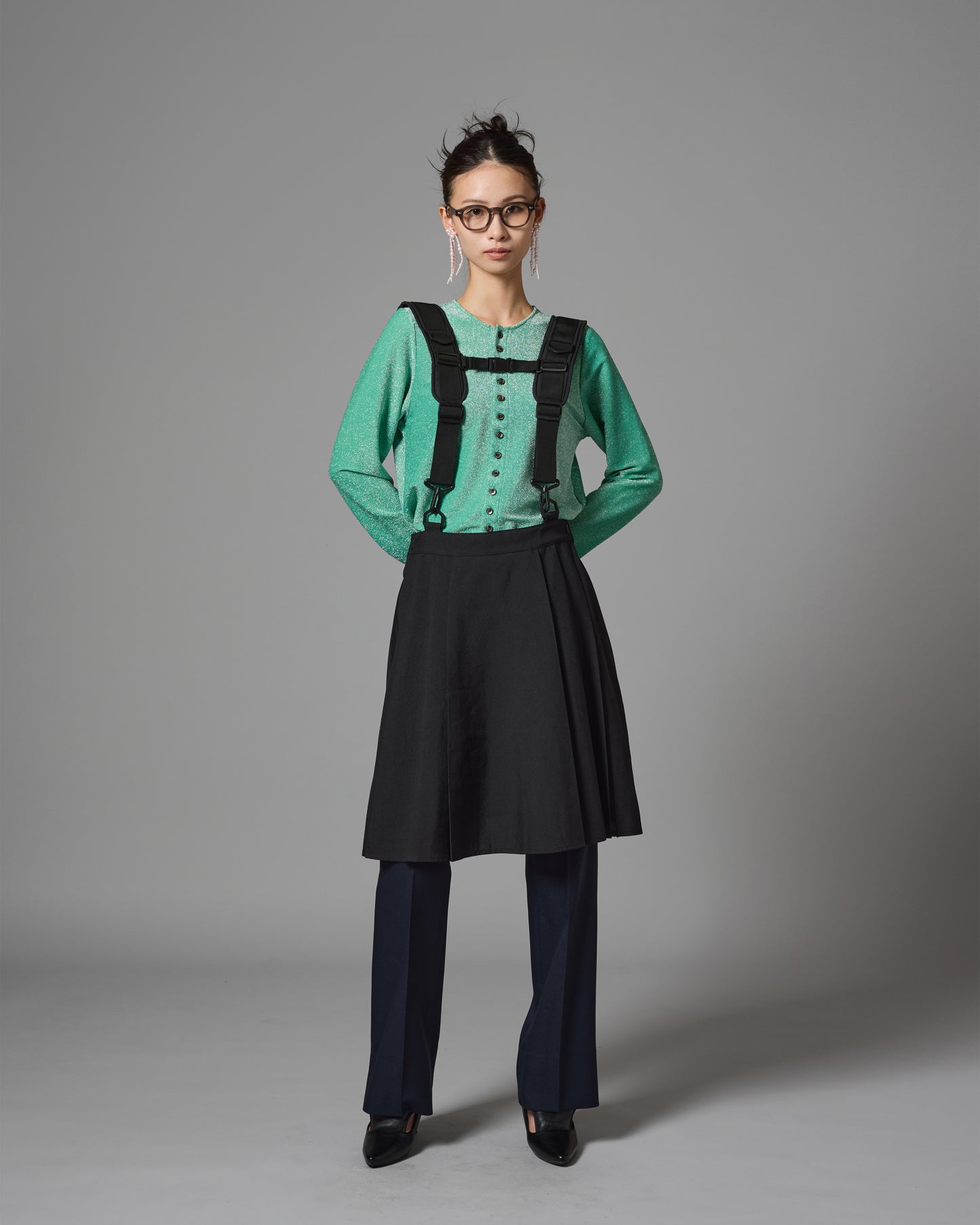 [PRE ORDER] GLITTER CARDIGAN (GREEN)