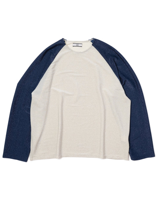 [PRE ORDER] GLITTER RAGLAN C/S (WHITE×NAVY)