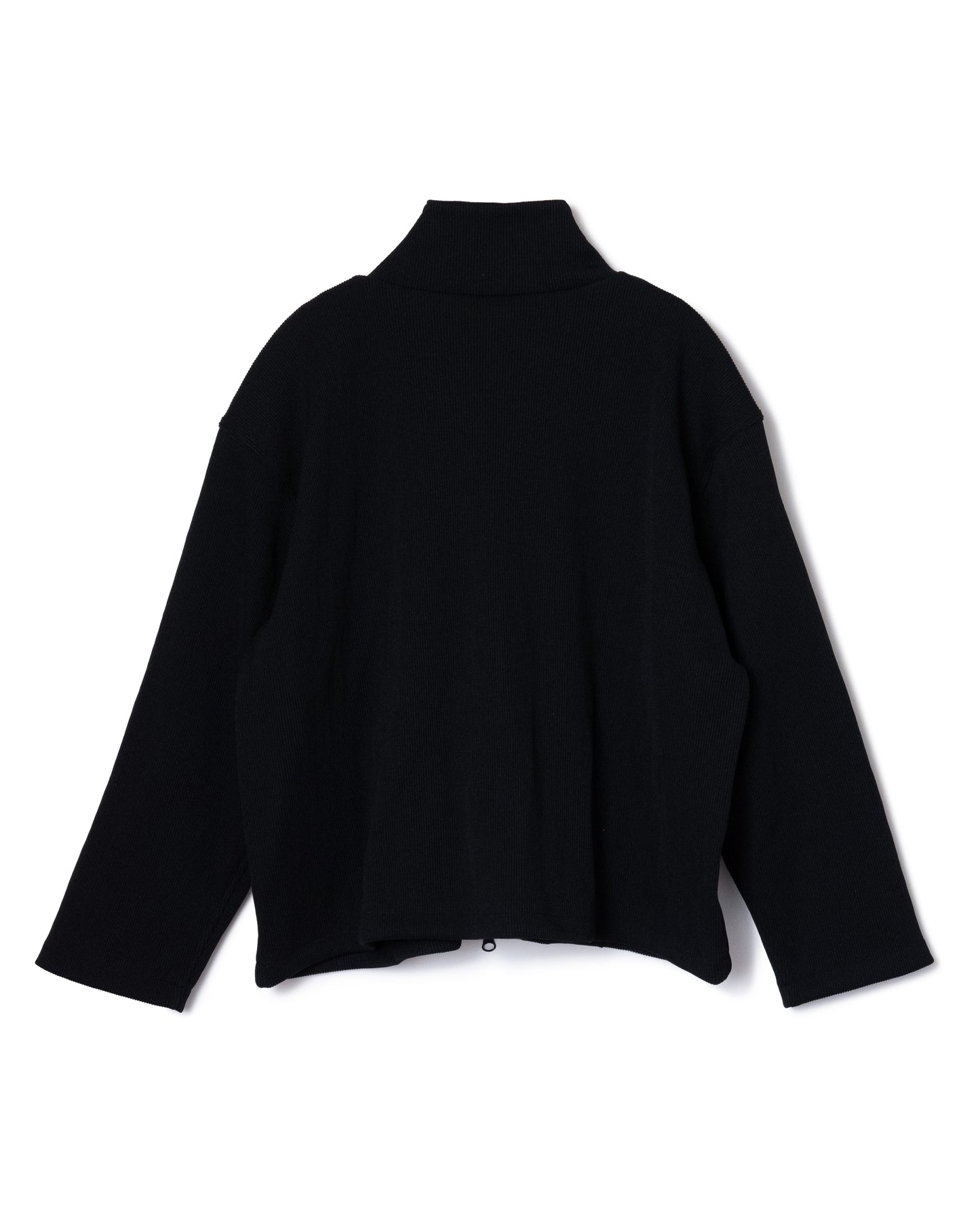 RIB ZIP-UP BLOUSON (BLACK)