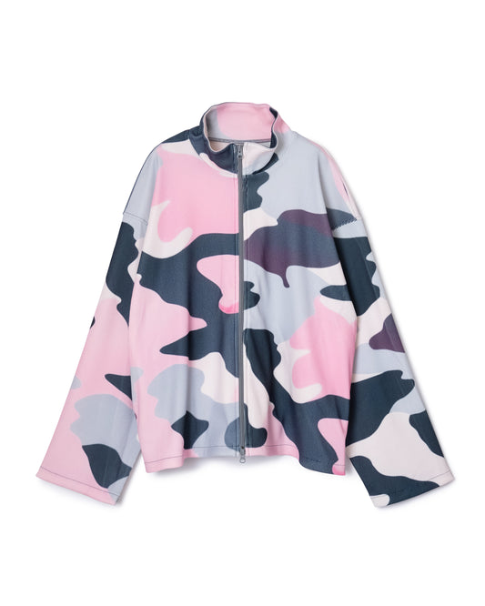 PRINT RIB ZIP-UP BLOUSON (CAMO)