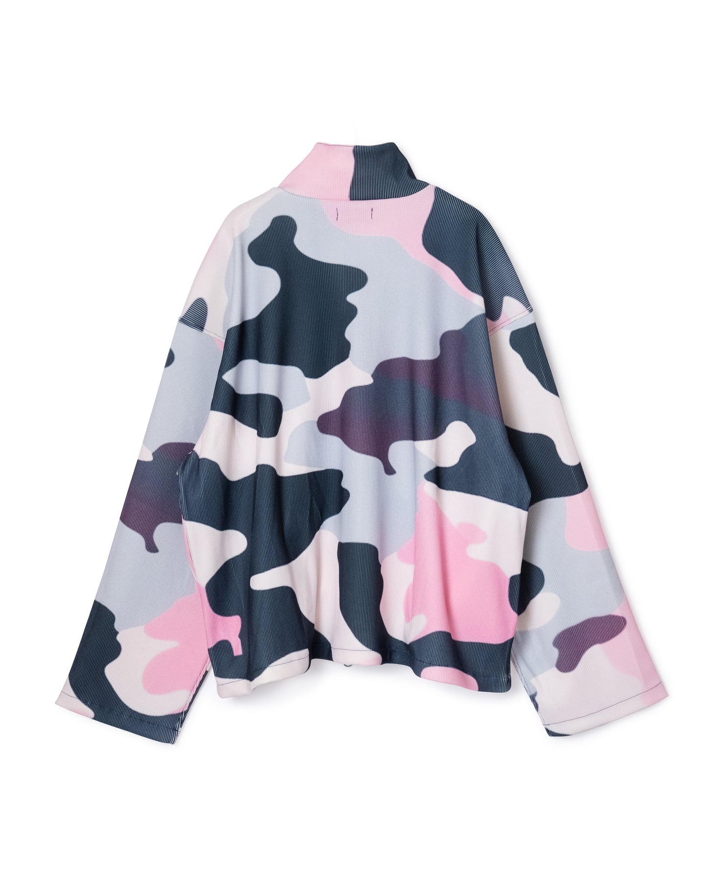 PRINT RIB ZIP-UP BLOUSON (CAMO)