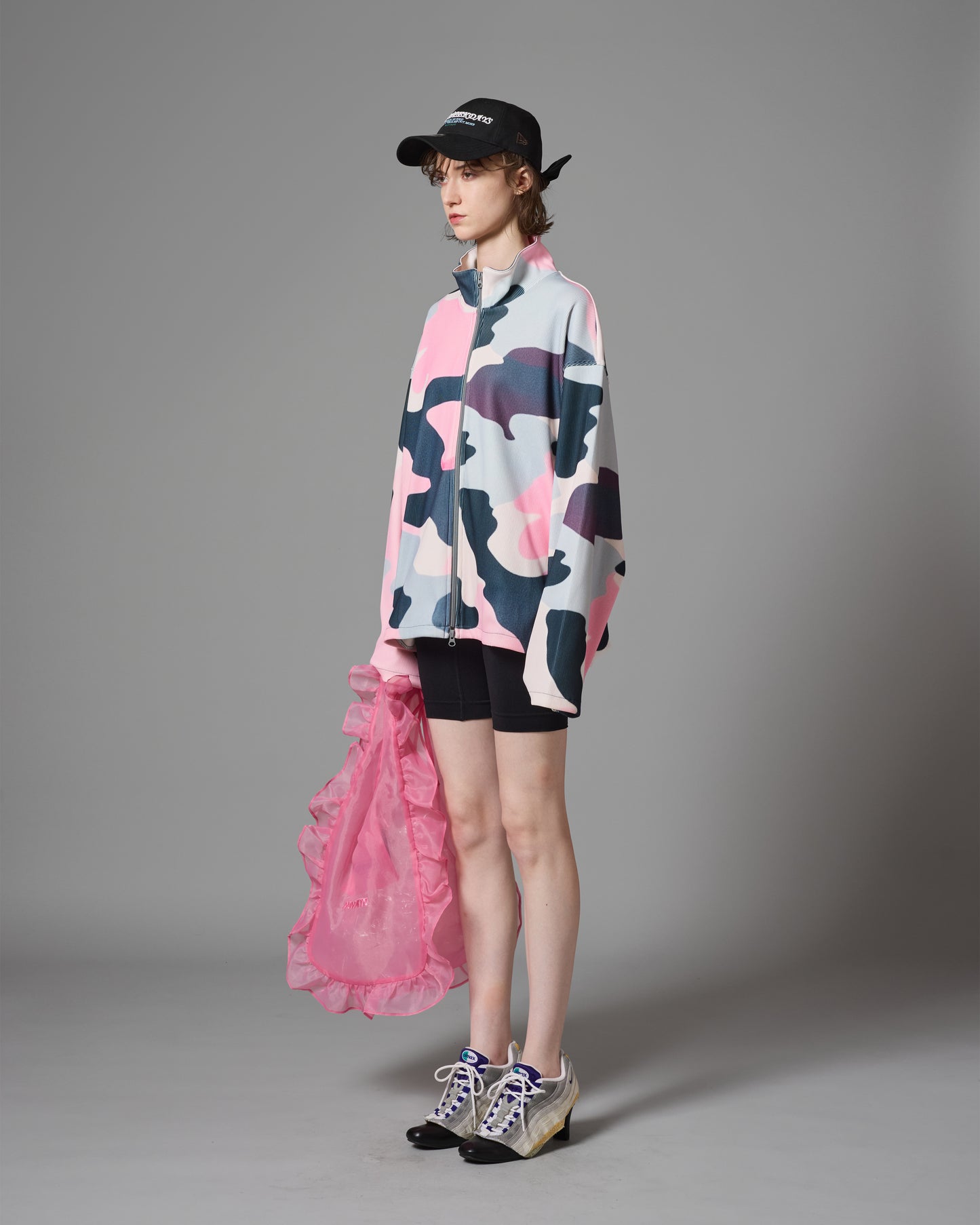 PRINT RIB ZIP-UP BLOUSON (CAMO)