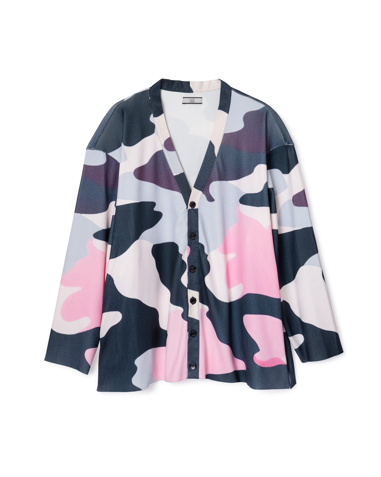 [PRE ORDER] PRINT RIB BIG CARDIGAN (CAMO)