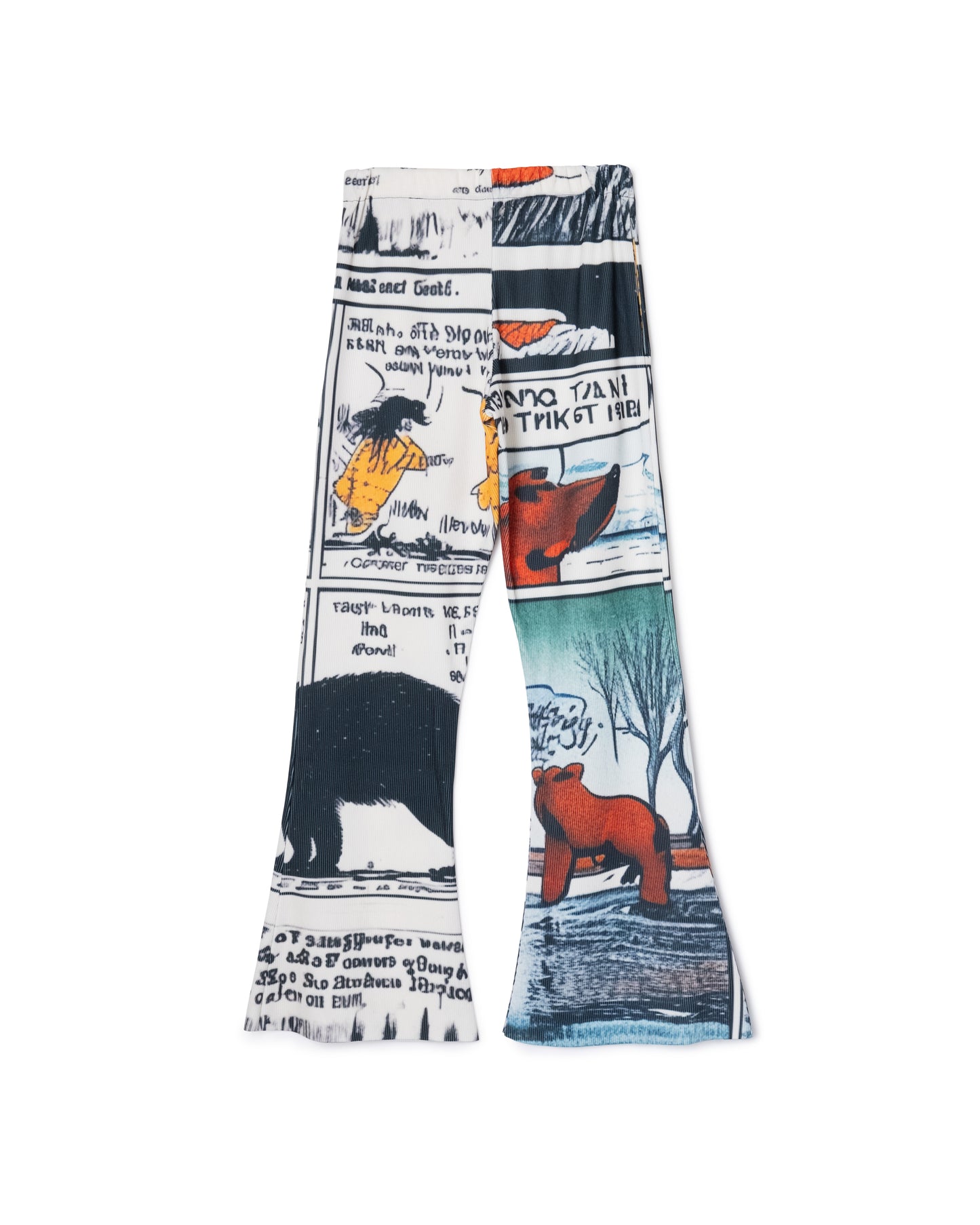 [PRE ORDER] PRINT RIB FLARE PANTS (BEAR)