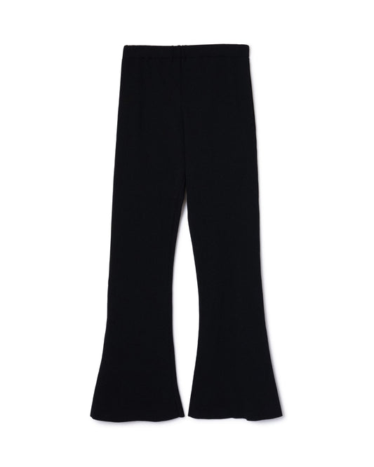 RIB FLARE PANTS (BLACK)