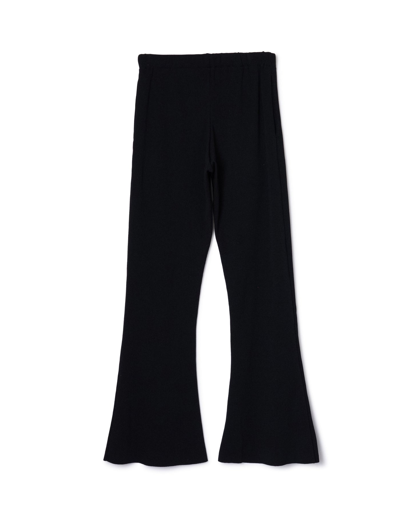 RIB FLARE PANTS (BLACK)
