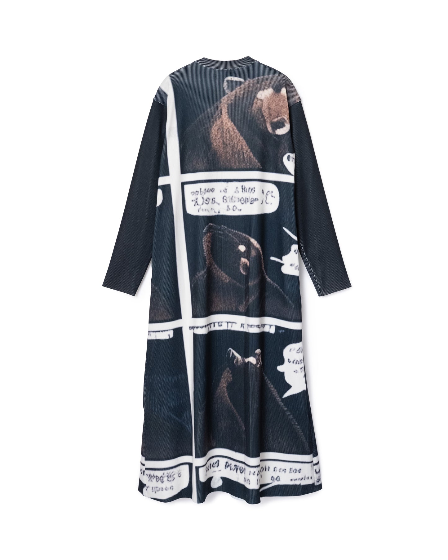[PRE ORDER] PRINT RIB L/S ONE-PIECE (BEAR)