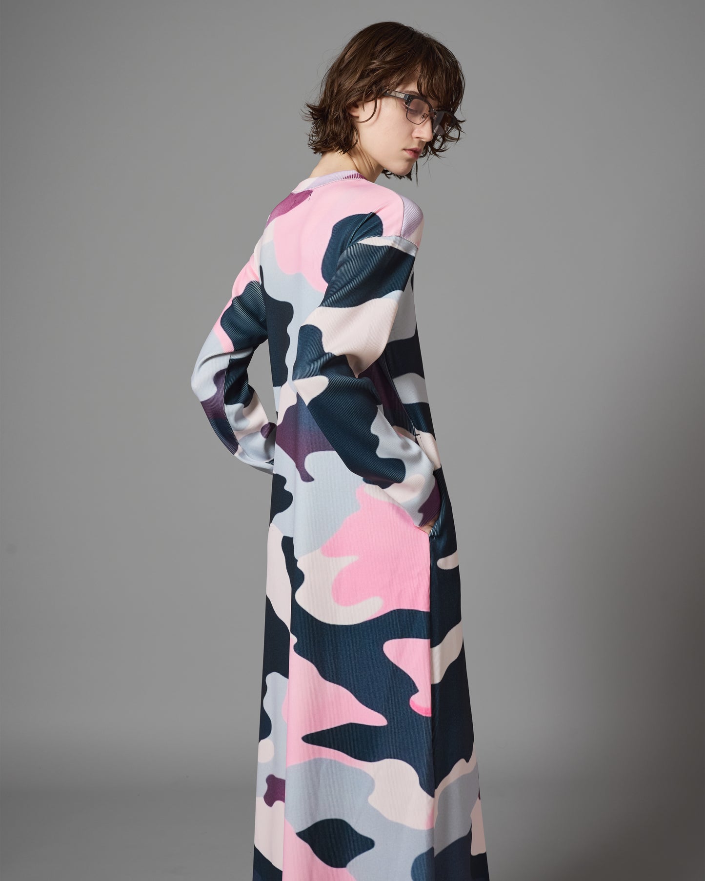 [PRE ORDER] PRINT RIB L/S ONE-PIECE (CAMO)
