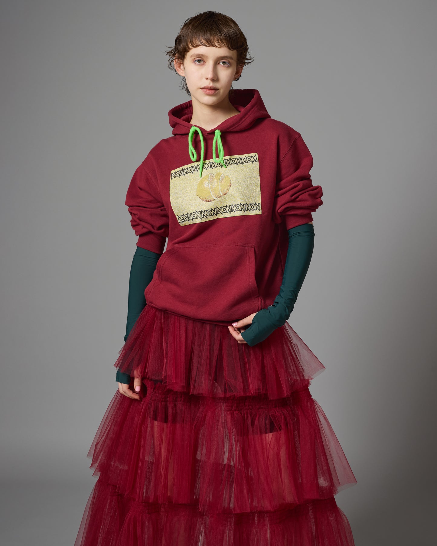 JACQUARD PULLOVER PARKER (LEMON/WINE)