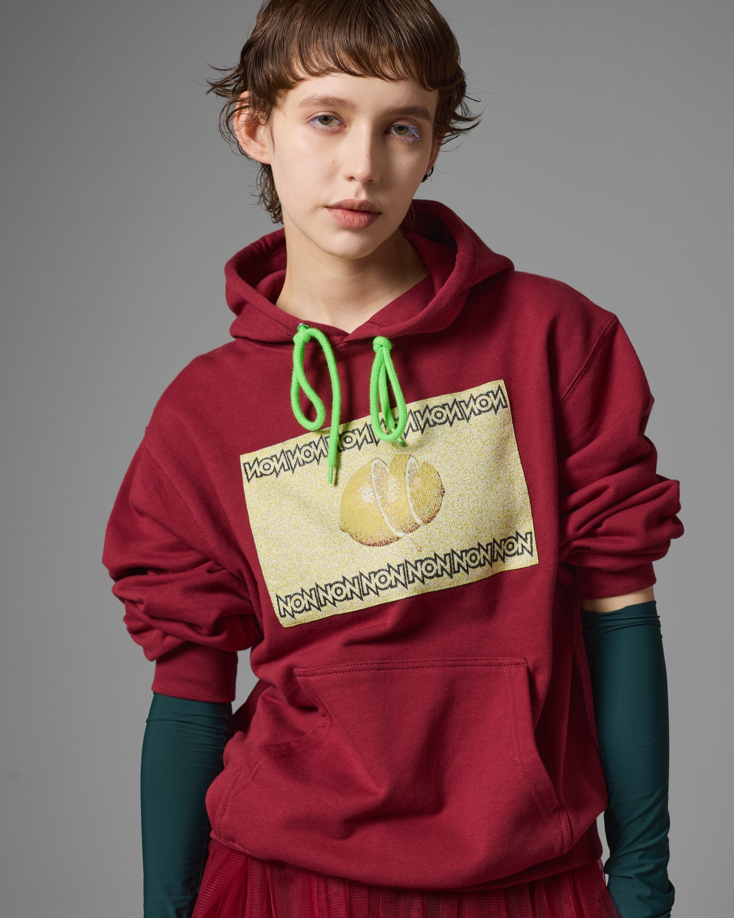 JACQUARD PULLOVER PARKER (LEMON/WINE)