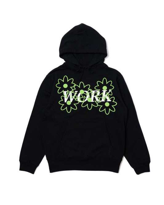 WORK PRINT PULLOVER PARKA (BLACK)
