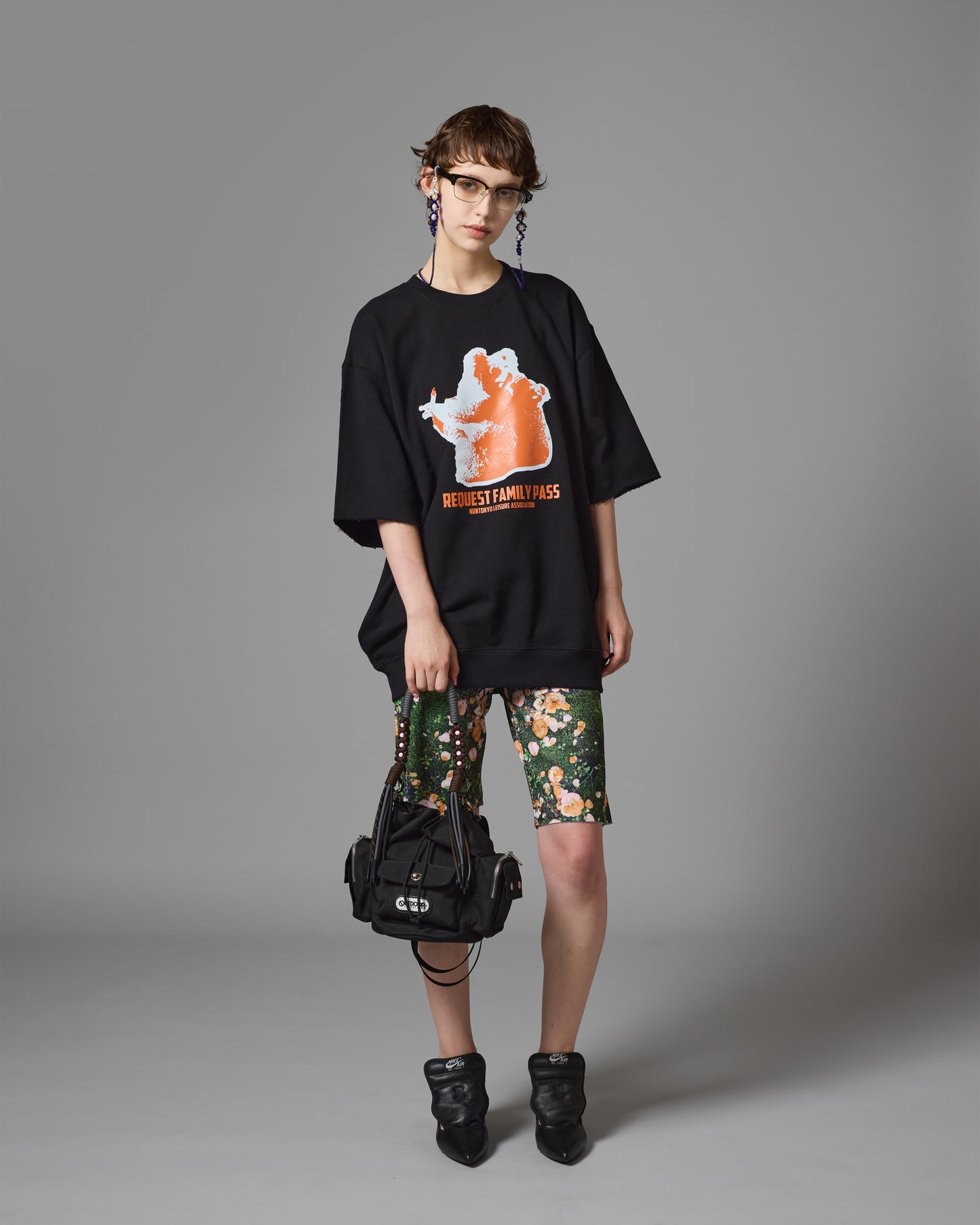KOALA PRINT PULLOVER H/S SWEAT (BLACK)