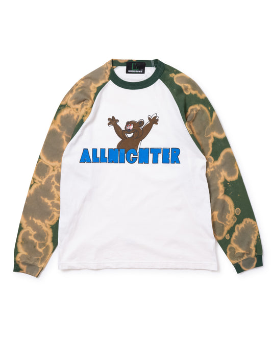 RAGLAN TIE-DYE L/S T-SHIRT (GREEN)