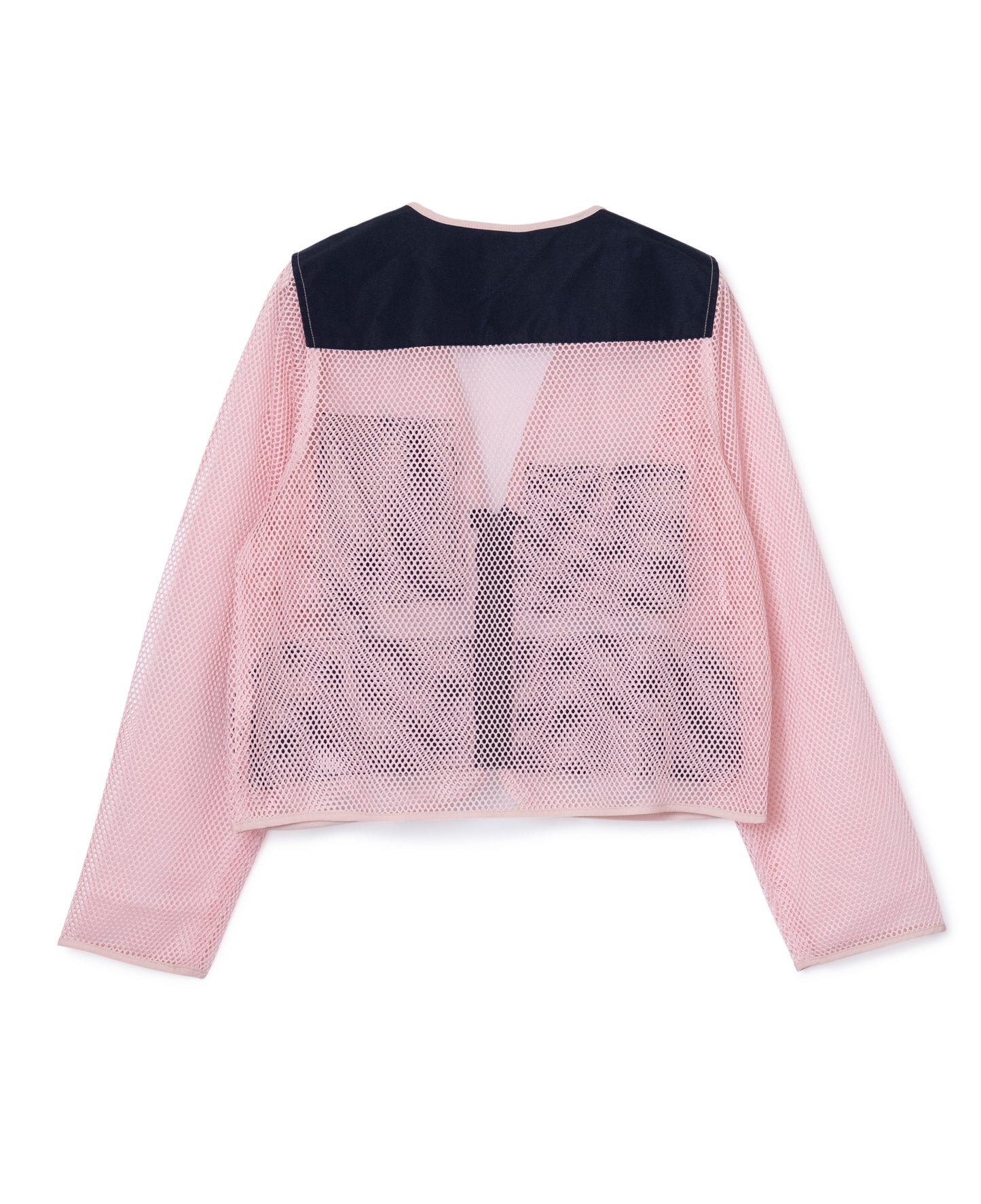 [PRE ORDER] MULTI POCKET MESH JACKET (PINK×NAVY)