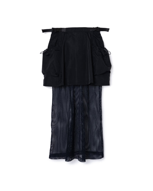 [PRE ORDER] MESH LAYER SKIRT (BLACK×NAVY)