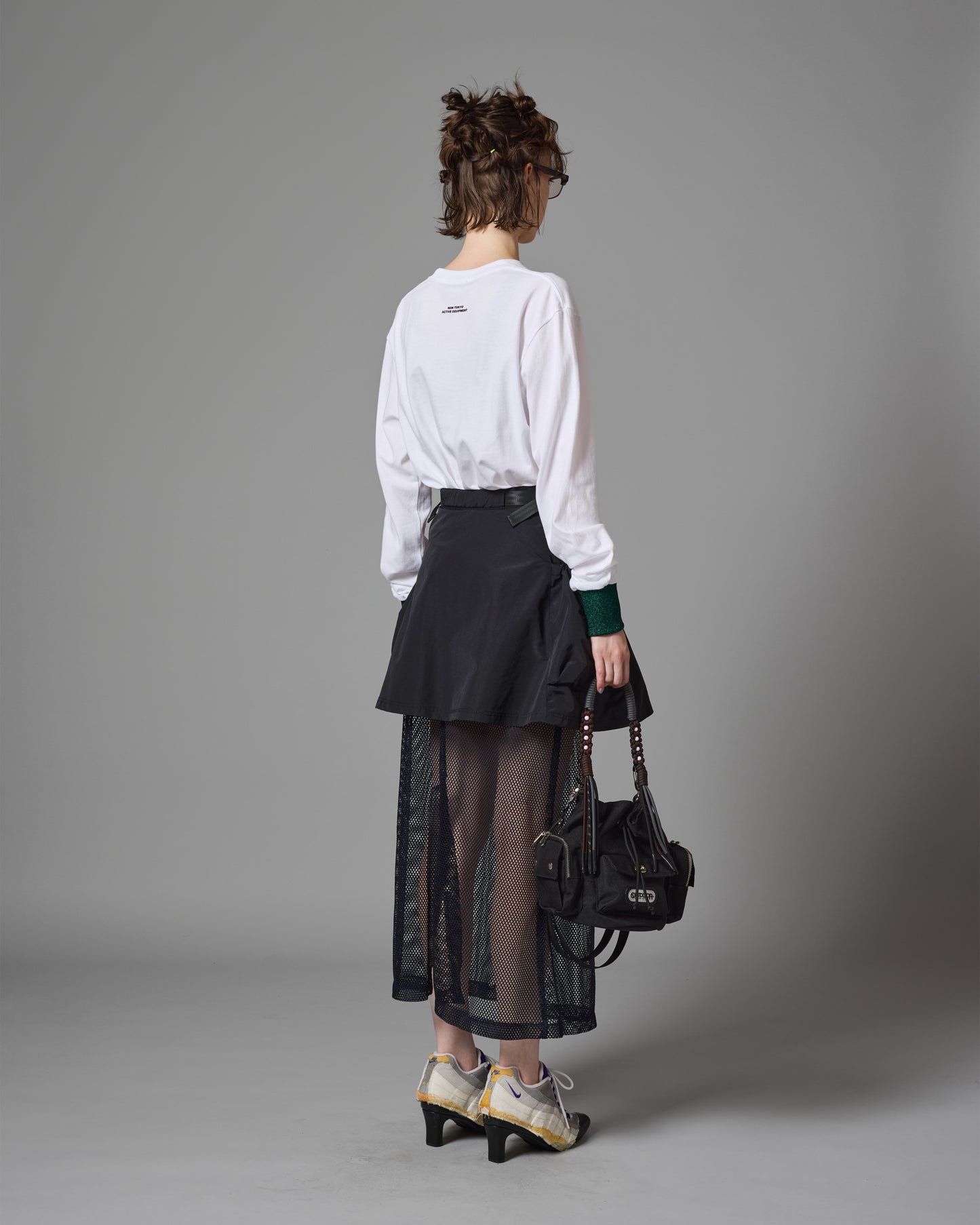 [PRE ORDER] MESH LAYER SKIRT (BLACK×NAVY)