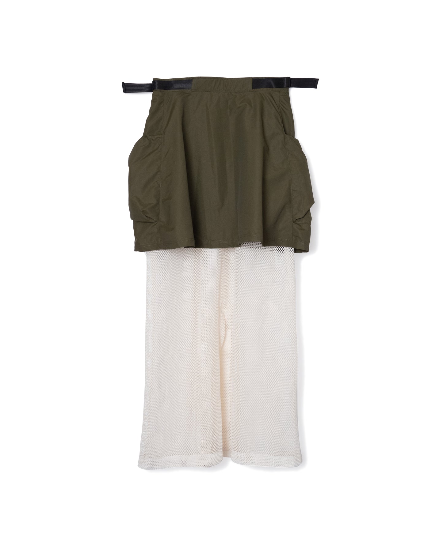 [PRE ORDER] MESH LAYER SKIRT (KHAKI×IVORY)