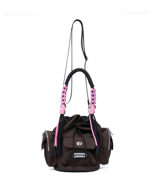 2WAY MULITI POCKET HAND BAG feat.OUTDOOR (BROWN)