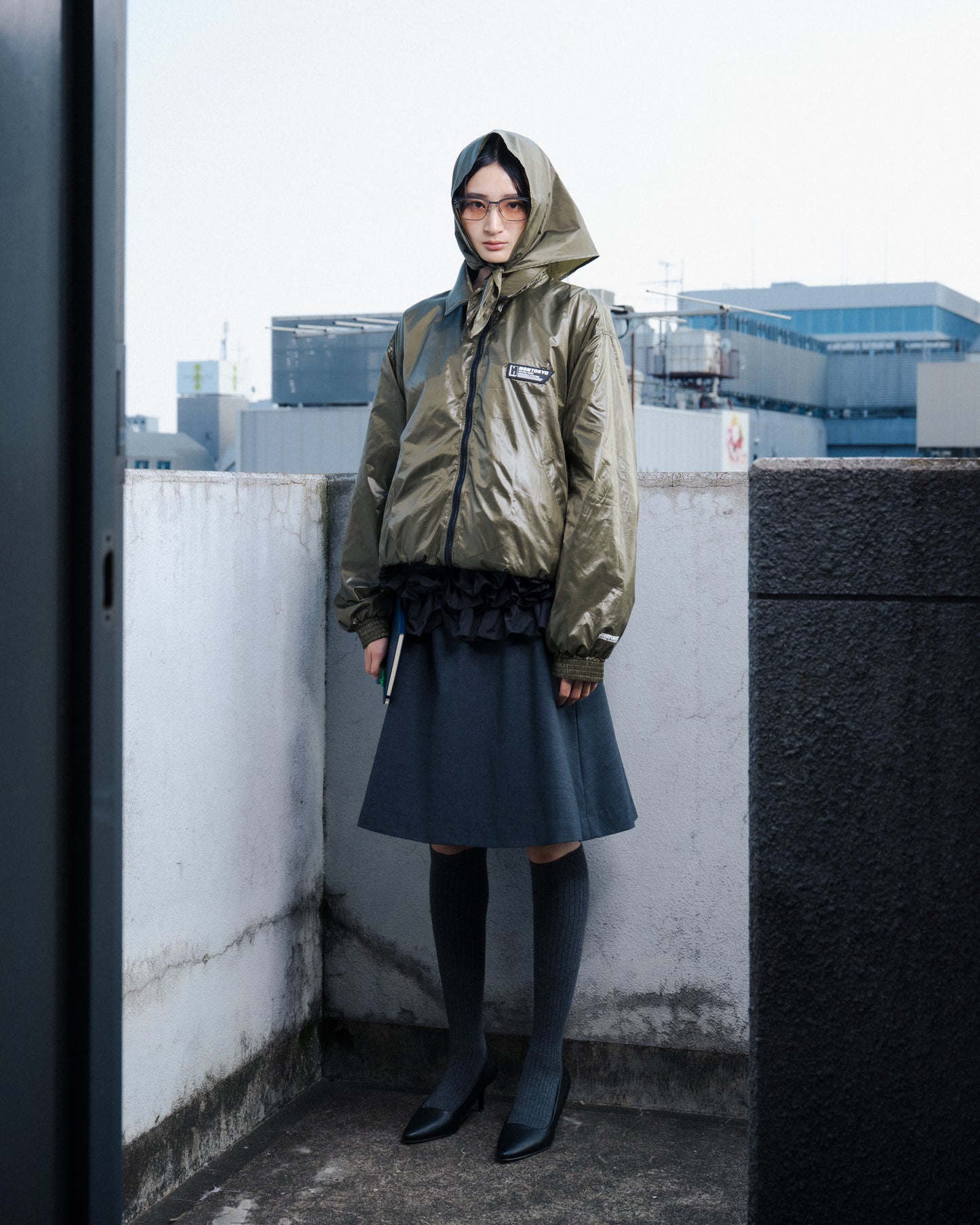 [PRE ORDER] FLARE MINI SKIRT (GRAY)