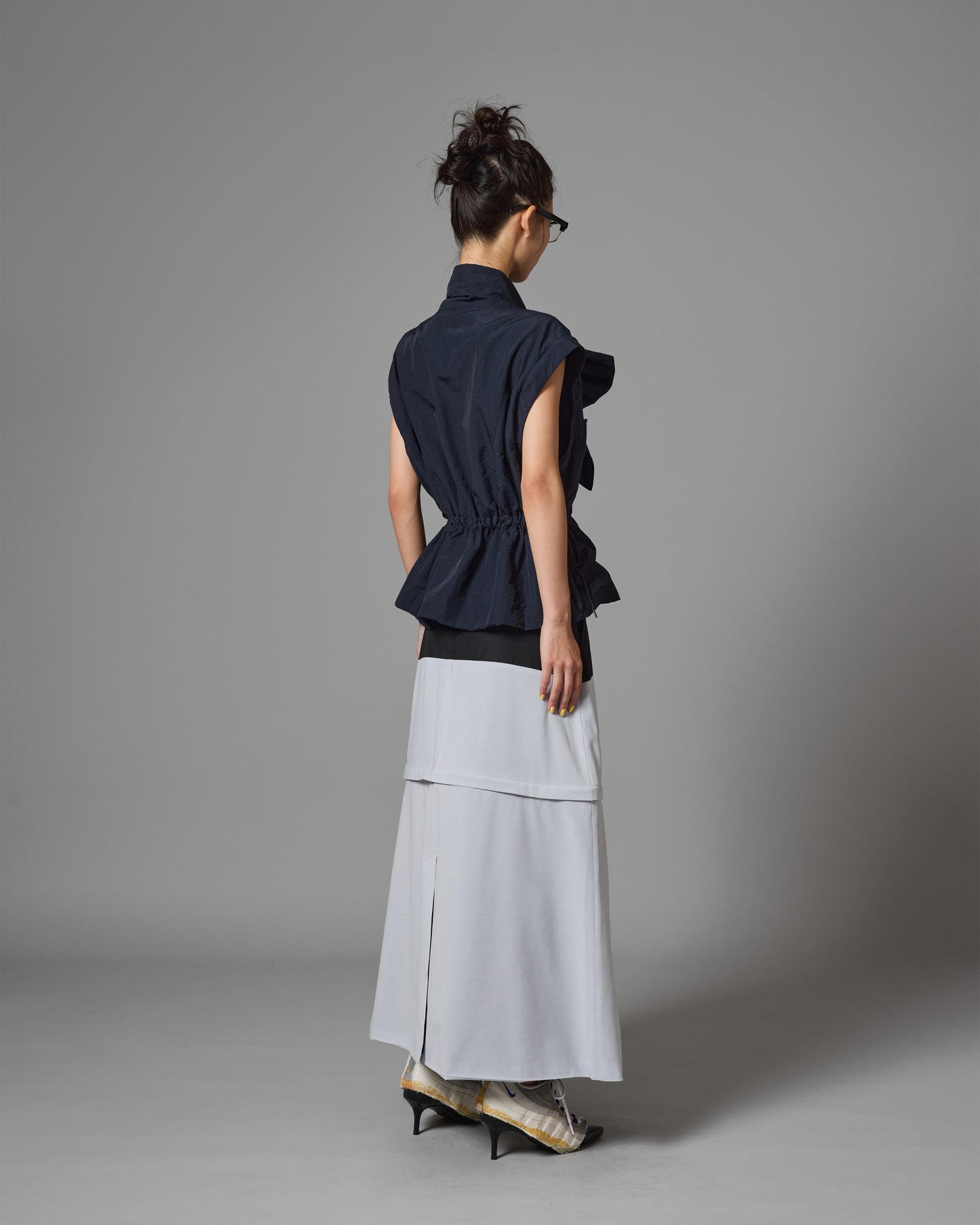 [PRE ORDER] 2WAY BI COLOR SKIRT (L.BLUE)