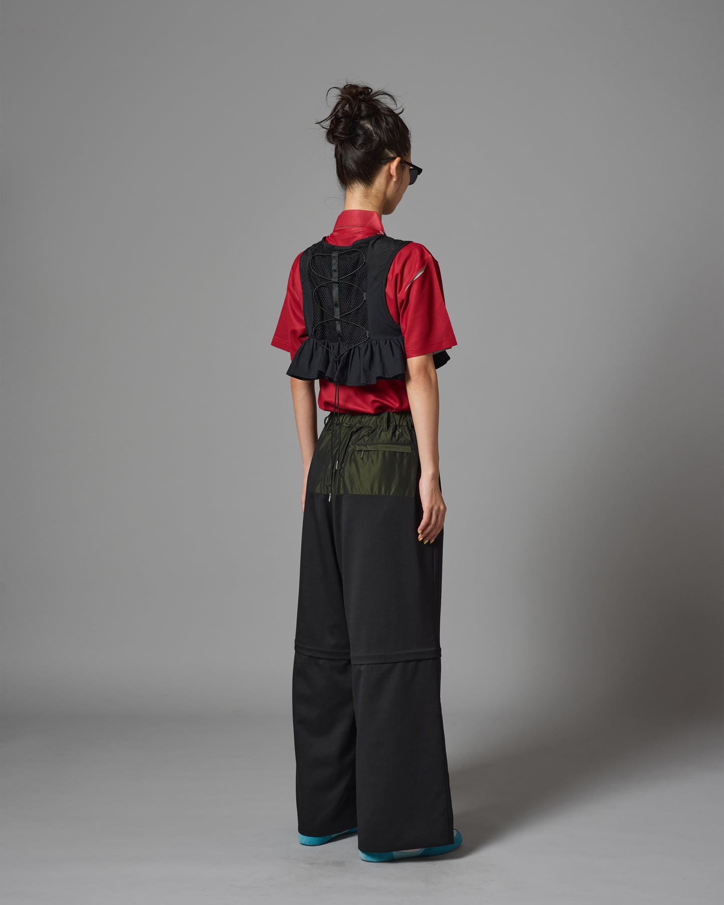 [PRE ORDER] 2WAY BI COLOR SLACKS (BLACK)