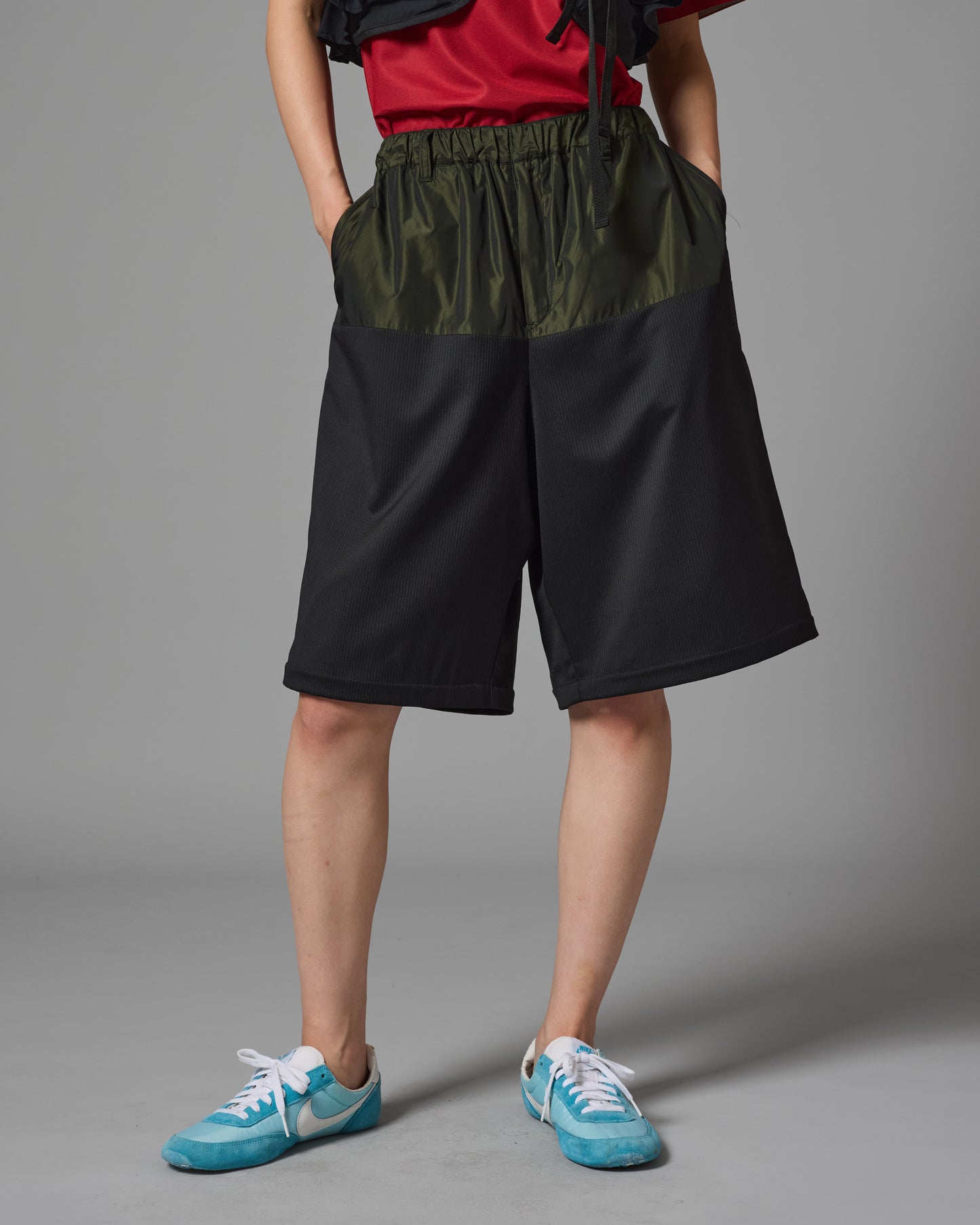 [PRE ORDER] 2WAY BI COLOR SLACKS (BLACK)