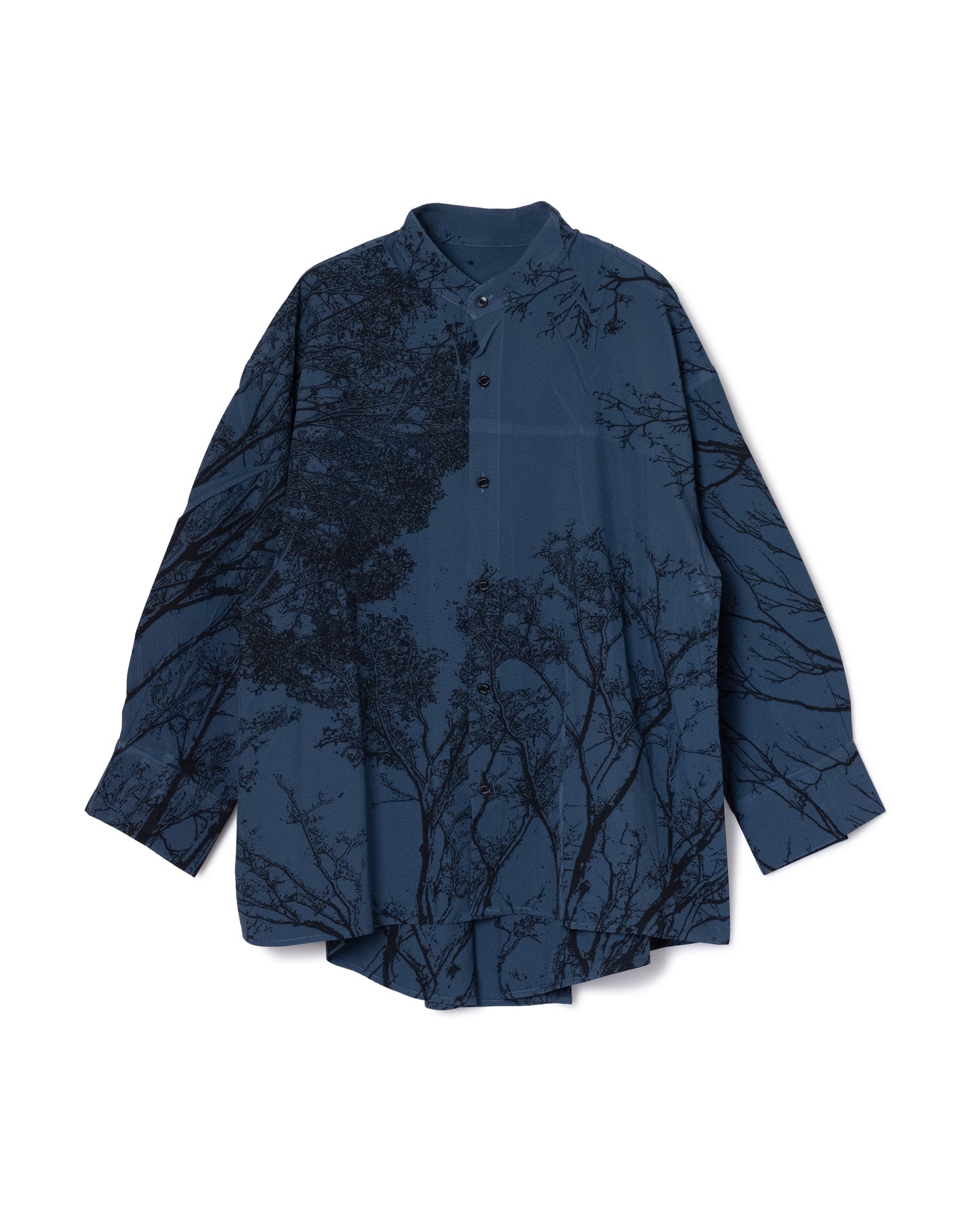 DIRECT PRINT NO COLLAR SHIRTS (BLUE)
