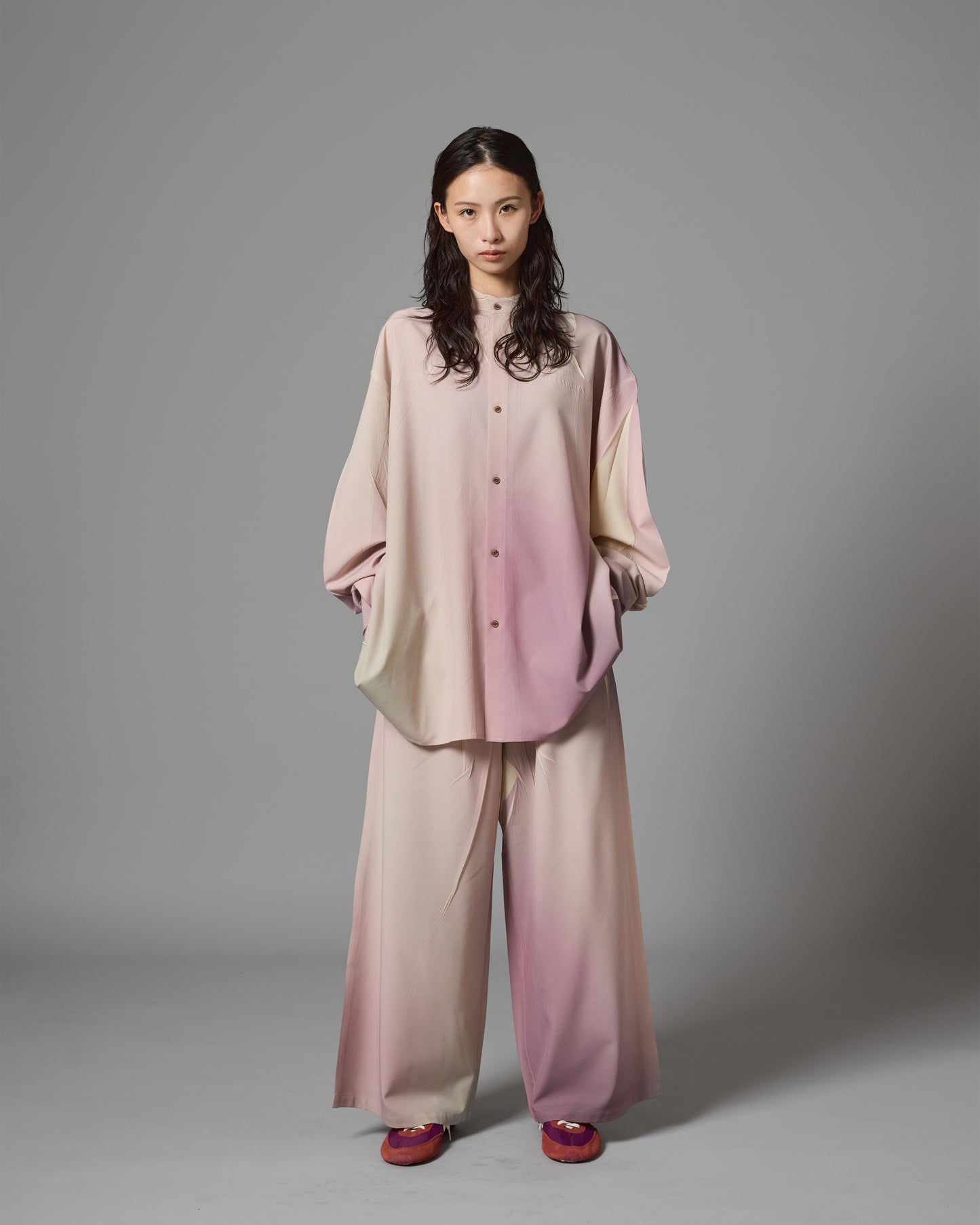 DIRECT PRINT WIDE EASY PANTS (IVORY)