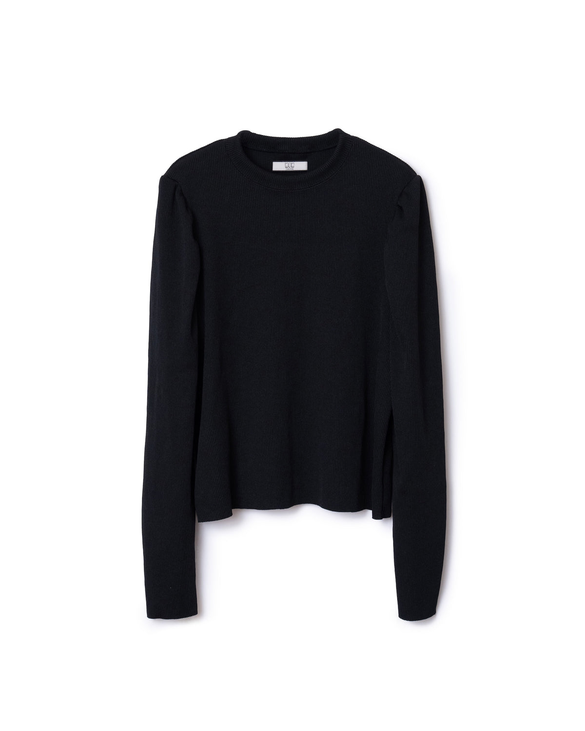 RIB PUFF SLEEVE C/S (BLACK)