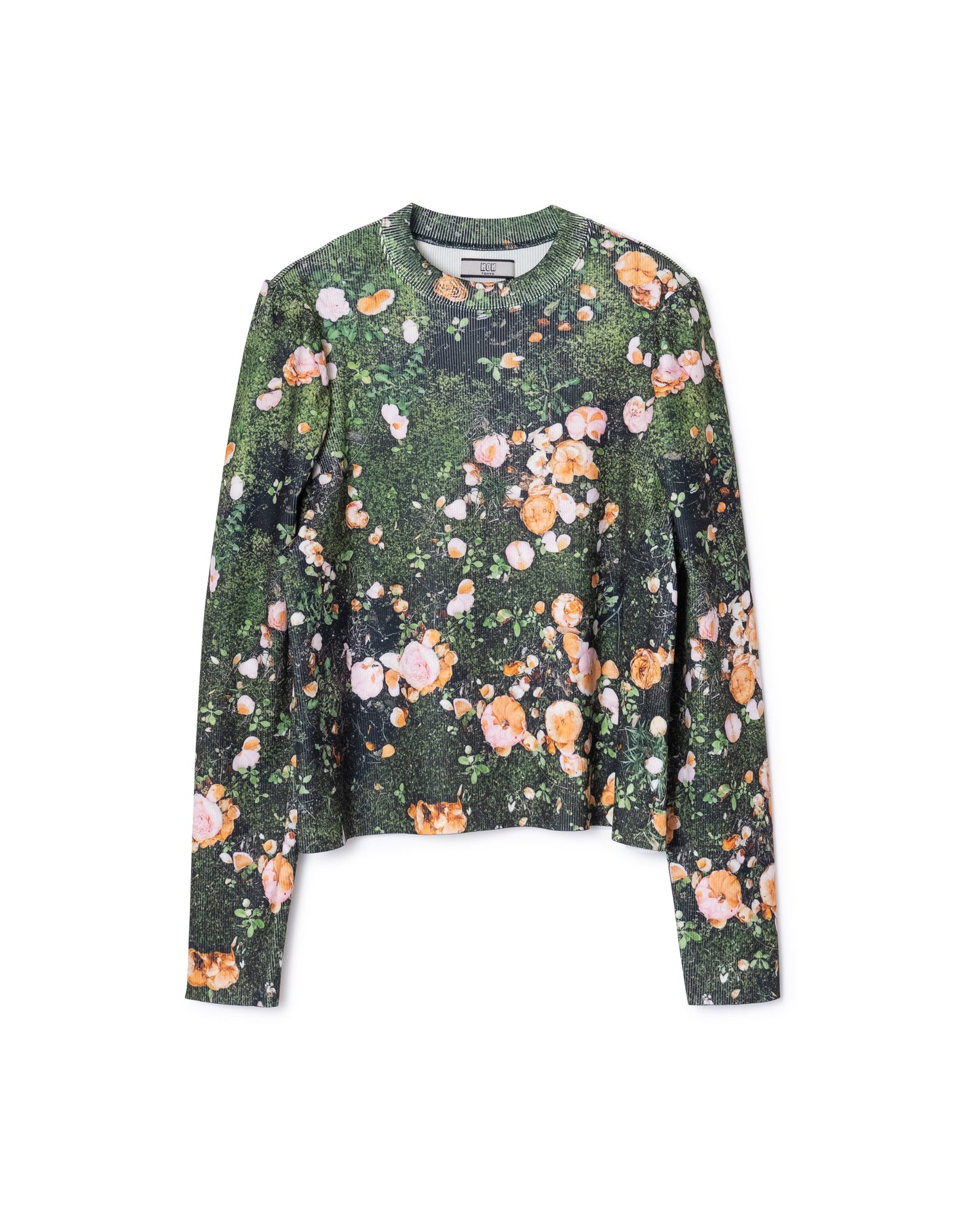 [PRE ORDER] PRINT RIB PUFF SLEEVE C/S (MOSS)