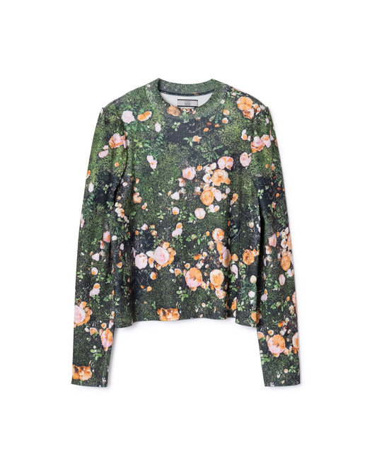 [PRE ORDER] PRINT RIB PUFF SLEEVE C/S (MOSS)