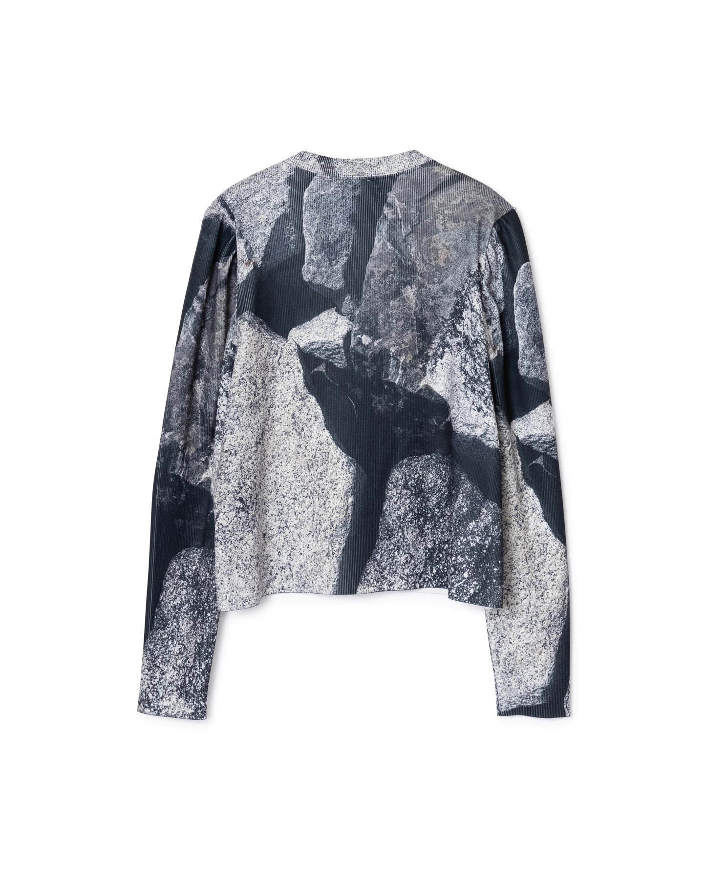 [PRE ORDER] PRINT RIB PUFF SLEEVE C/S (ROCK)