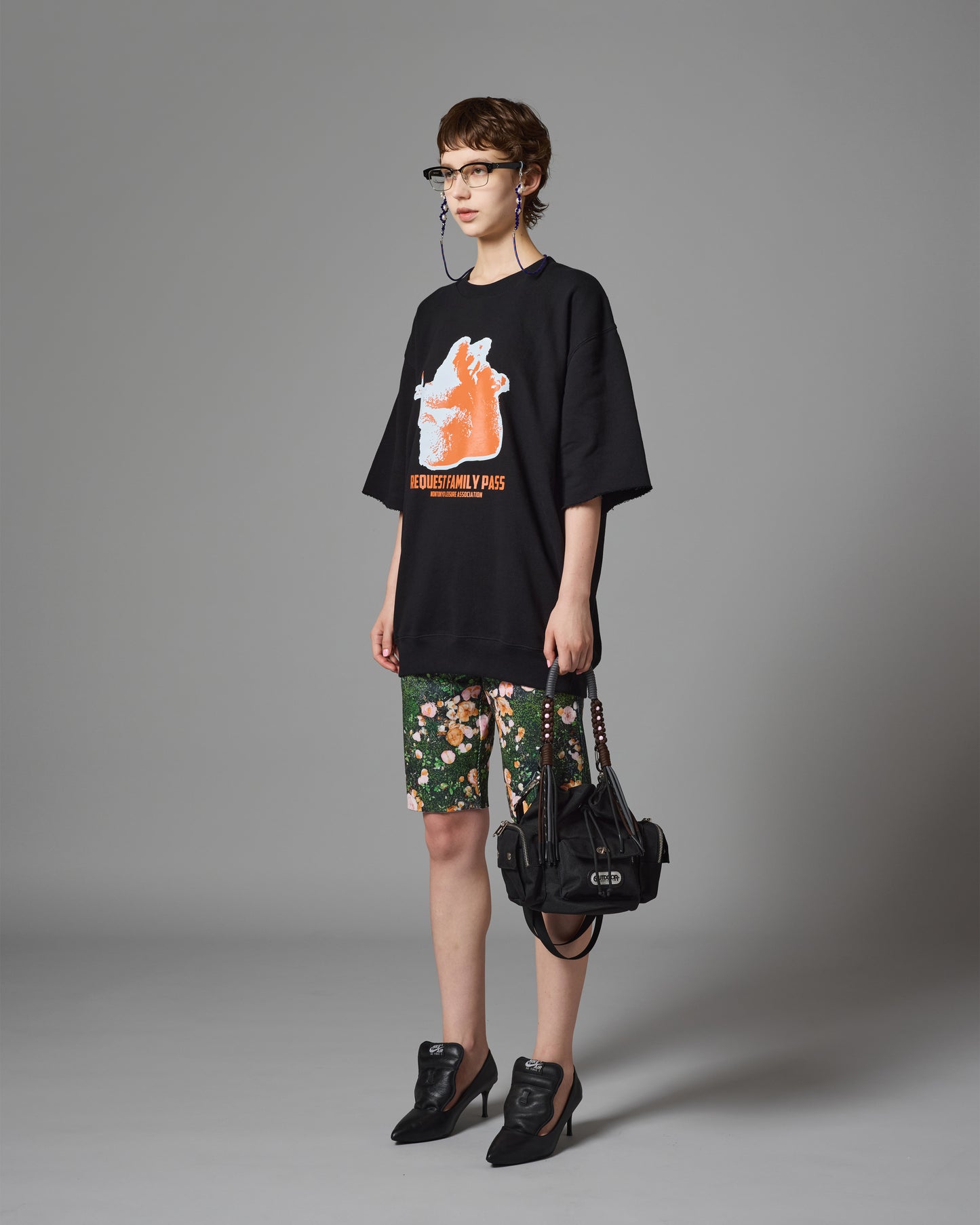 [PRE ORDER] PRINT RIB SHORTS (MOSS)